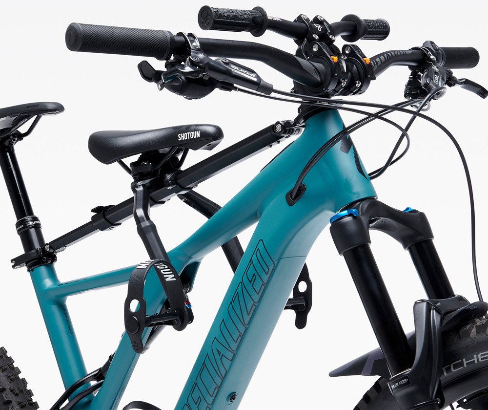 Kids Ride Shotgun Seggiolino anteriore per bambini Pro MTB + set manubrio